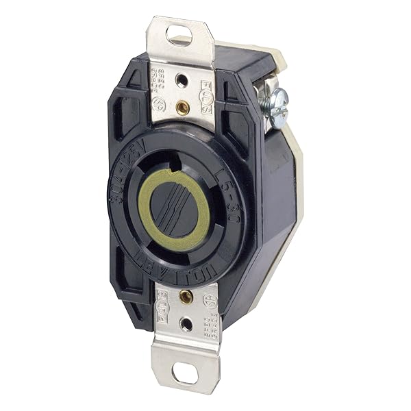 Leviton Leviton 2610 30Amp 125V Flush Mount Locking Receptacle - Durable Black Electrical Outlet