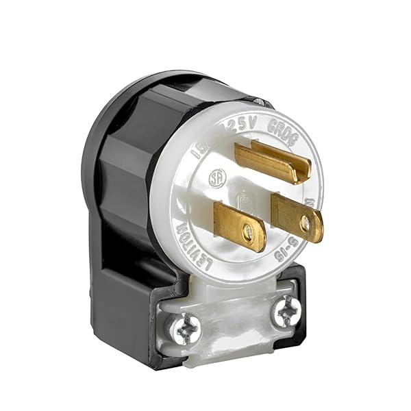Leviton 2611 Locking Plug: 30 Amp, 125 Volt, NEMA L5-30P, Industrial Grade, Black-White