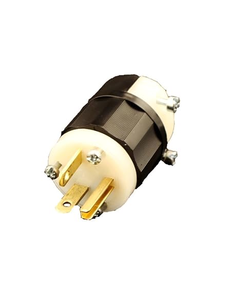 Leviton Leviton 5366-C 20 Amp Plug: Industrial Grade, 125 Volt, Grounding, Black-White - Durable & Reliable