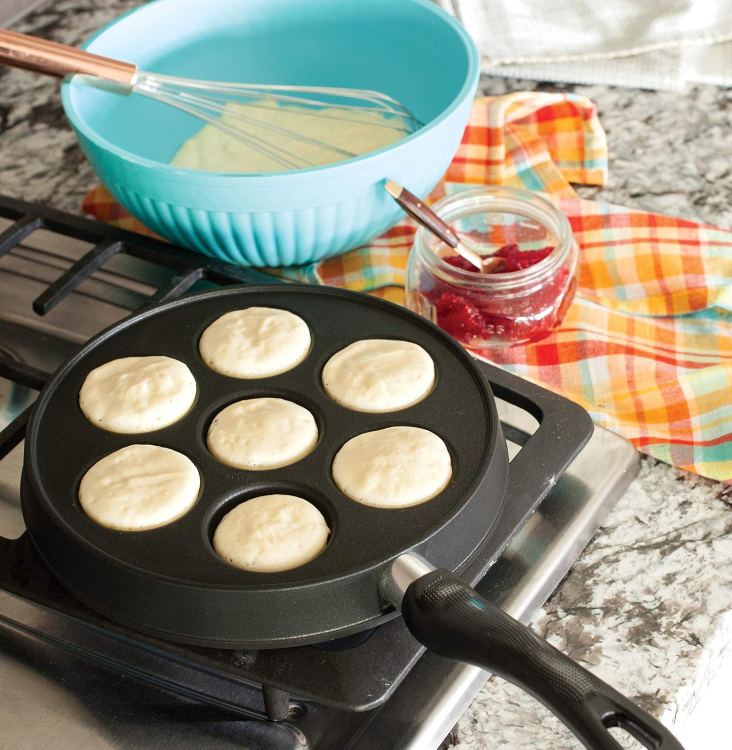 Nordic Ware Nordic Ware Danish Ebelskiver Pan Black 16 Inch x 9 Inch Perfect for Making Delicious Danish Pancakes - View 2 of 9