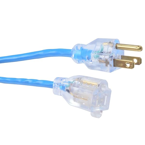 Southwire Southwire Coldflex 25ft Light Duty Extension Cord - 16 Gauge, 3 Conductor, Cold Weather, Blue - Model 2367SW8806 - View 5 of 6