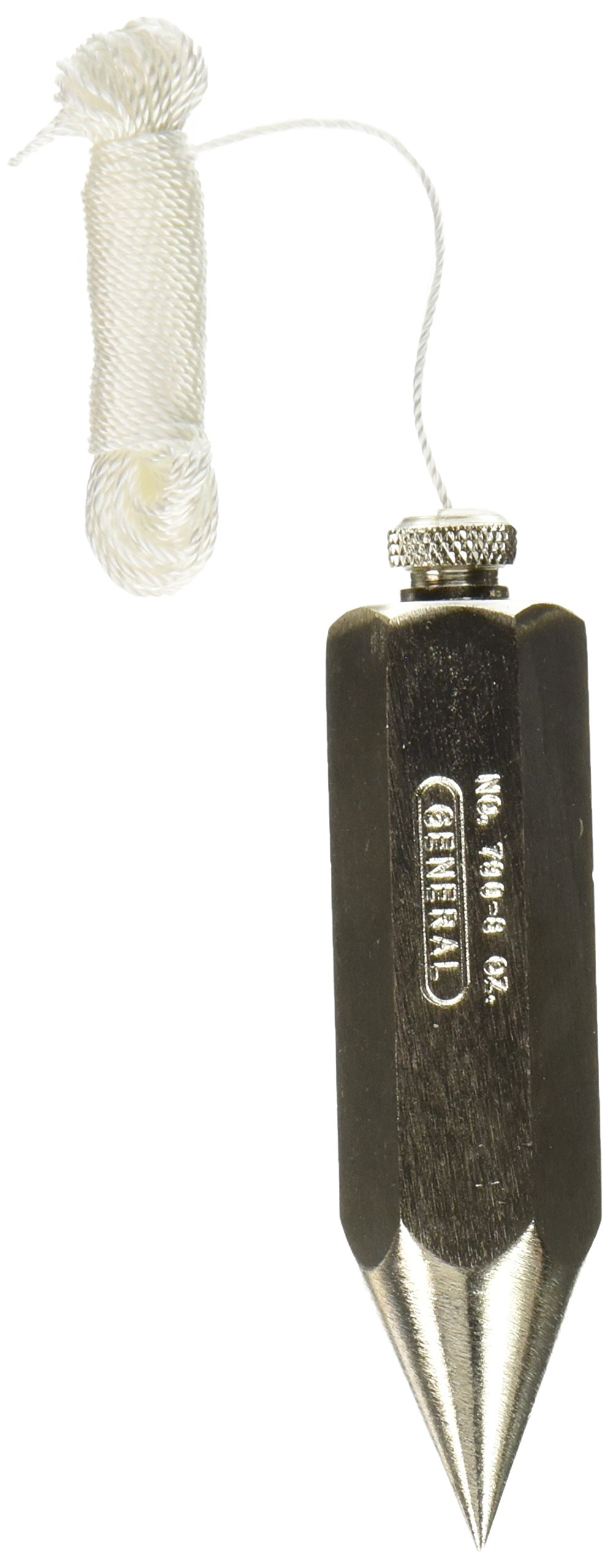 General Tools General Tools 790-8 Hexagon Steel Plumb Bob - 8 Ounce Precision Tool for Accurate Leveling