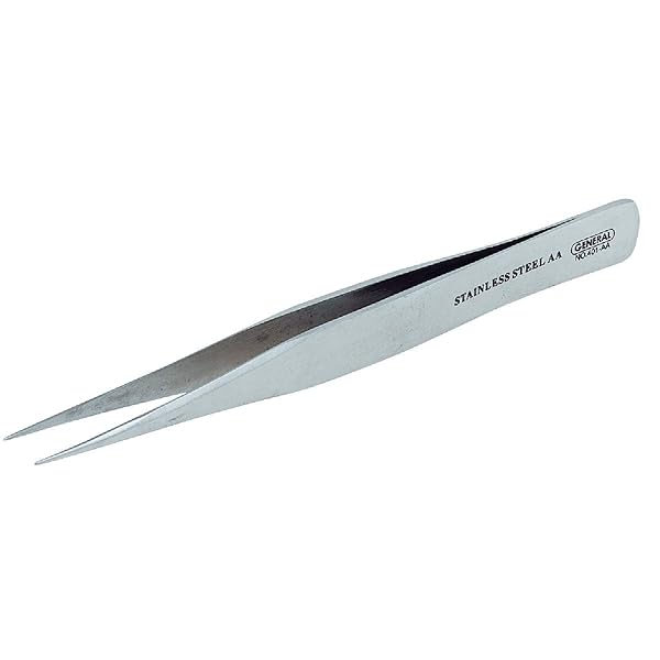 General Tools "Buy General Tools 401AA Boley Pattern Precision Tweezers - 5" for Accurate Precision & Crafting" - View 2 of 2