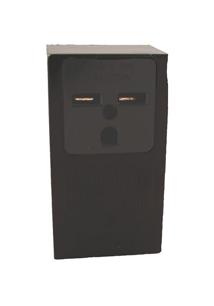 Leviton 5376 30 Amp, 250 Volt, Surface Mounting Receptacle, Straight Blade, Industrial Grade, Grounding, Black