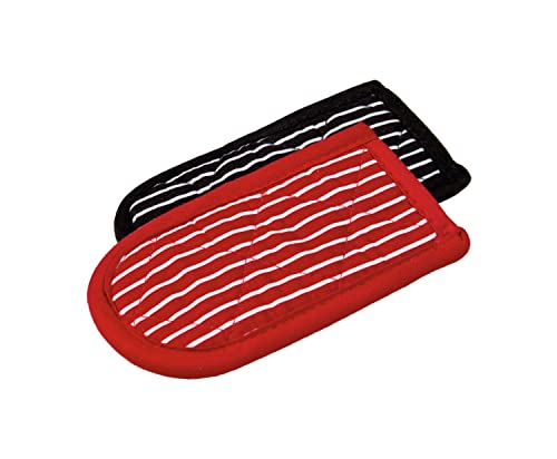 Lodge Buy Lodge Striped Hot Handle Holders/Mitts - Set of 2 for Safe Cooking & Stylish Kitchen