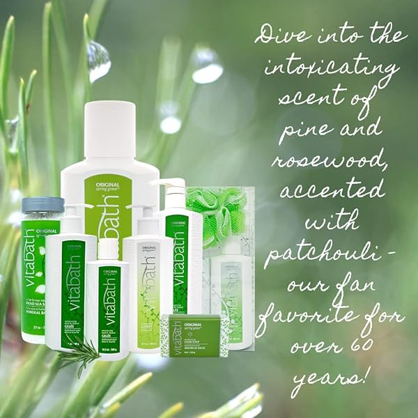 Vitabath Vitabath Original Spring Green Moisturizing Bath and Shower Gel Hydrating Body Cleanser and Foaming Gelee 21 oz for Skin Rejuvenation - View 5 of 11