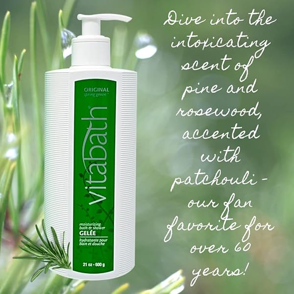 Vitabath Vitabath Original Spring Green Moisturizing Bath and Shower Gel Hydrating Body Cleanser and Foaming Gelee 21 oz for Skin Rejuvenation - View 10 of 11