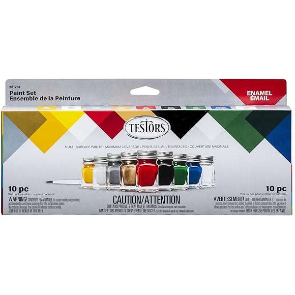 Testors Testors 9146XT Enamel Paint Set - Vibrant Colors for Creative Projects (Packaging May Vary)