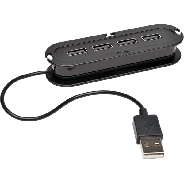TRIPP LITE Tripp Lite 4-Port USB 2.0 Ultra-Mini Hub with Power Adapter - Fast & Compact Connectivity - View 2 of 2