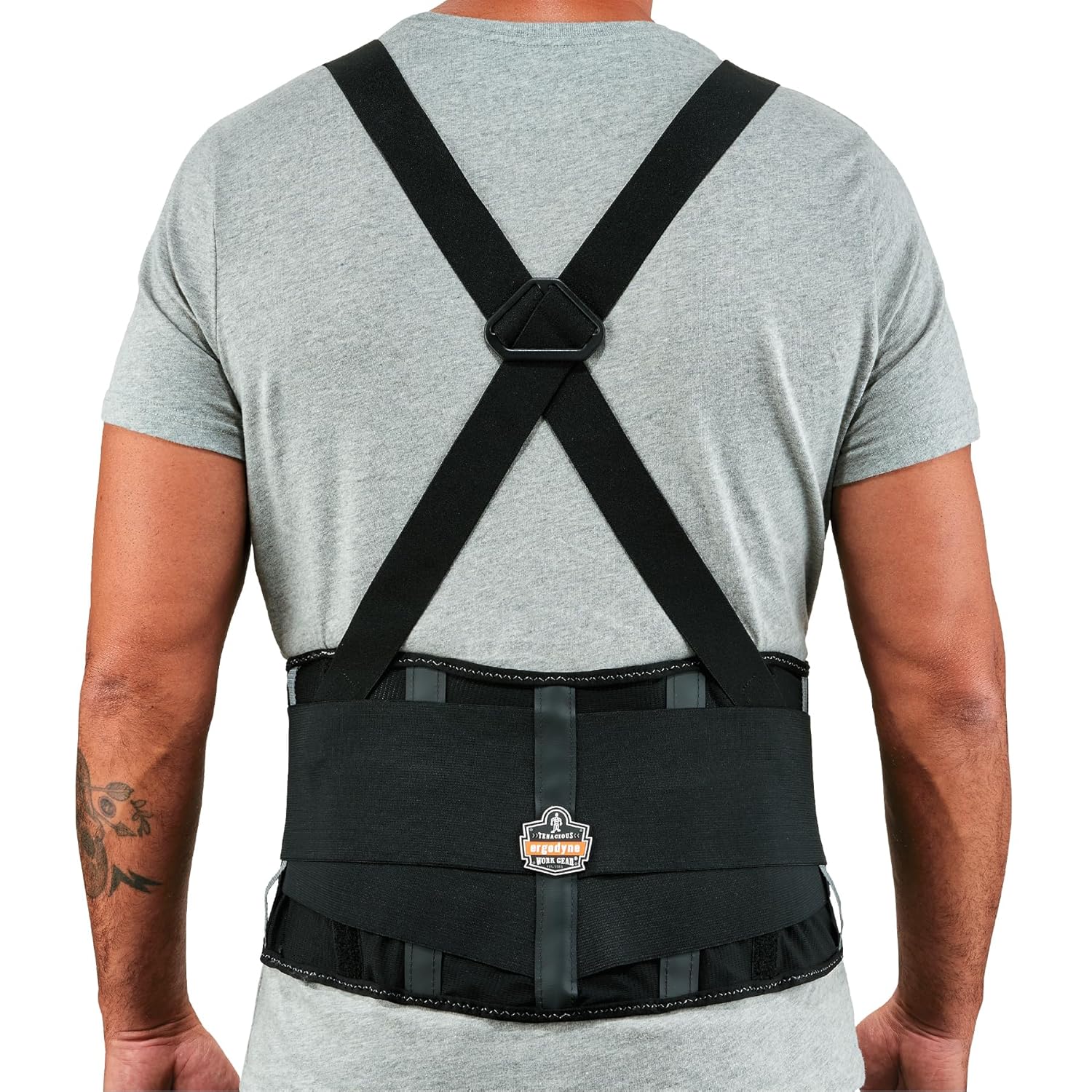 Ergodyne Ergodyne ProFlex 2000SF Medium Back Support Brace with V-Shape Design and Patented Stays for Enhanced Comfort and Support in Black