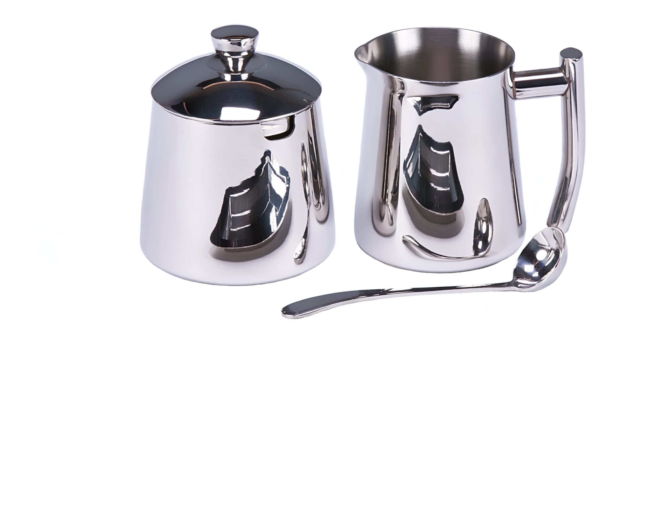 Frieling Buy Frieling USA 18/10 Stainless Steel Creamer & Sugar Bowl Set - Durable Metal Pitcher & Holders for Stylish Serving