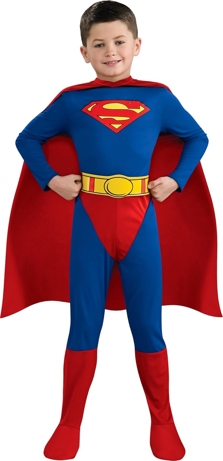 Superman Child Costume Blue Red Small Perfect for Dress Up and Halloween