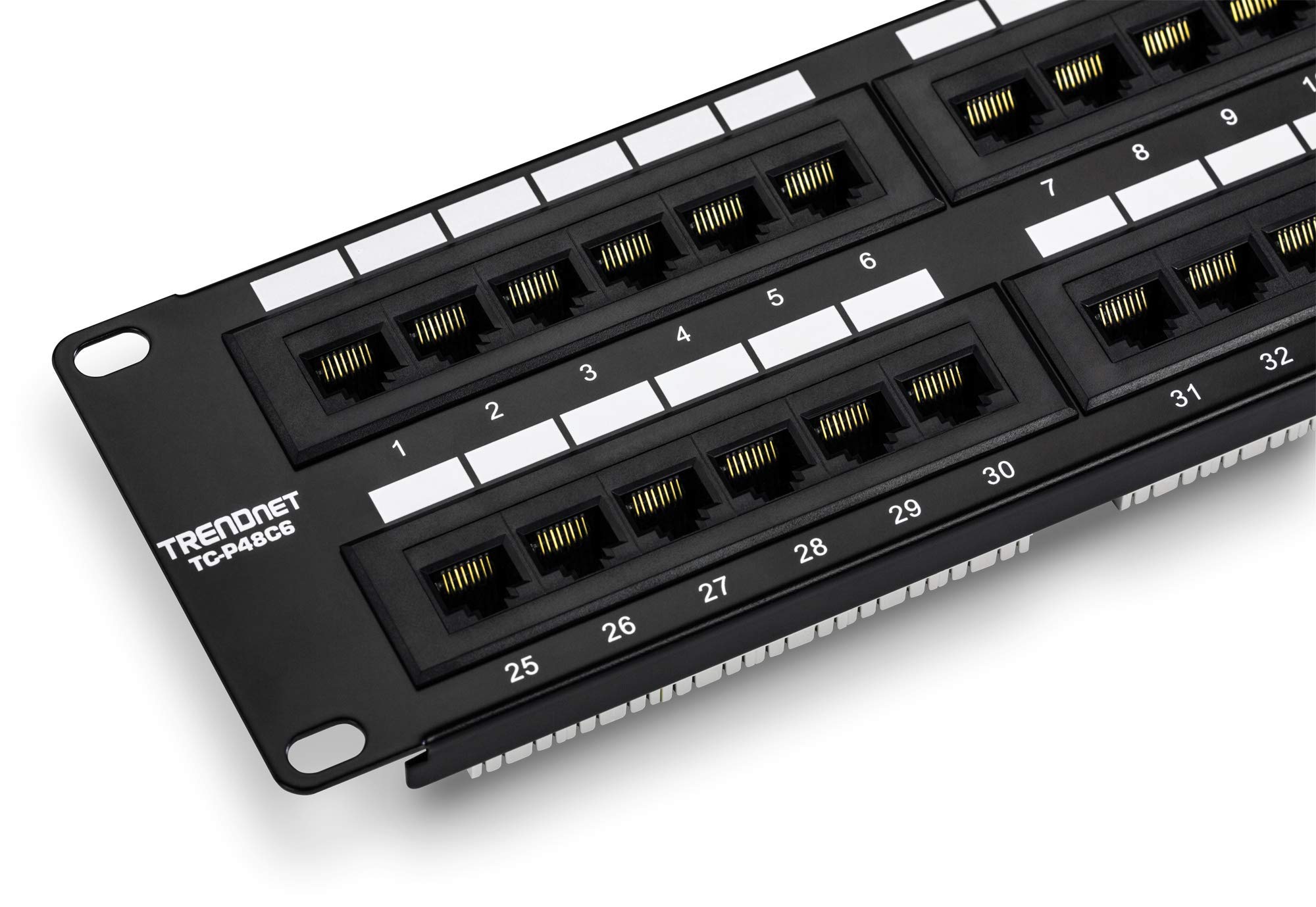 TRENDnet 48-Port Cat6 Patch Panel: Wallmount/Rackmount for Ethernet & Gigabit Applications