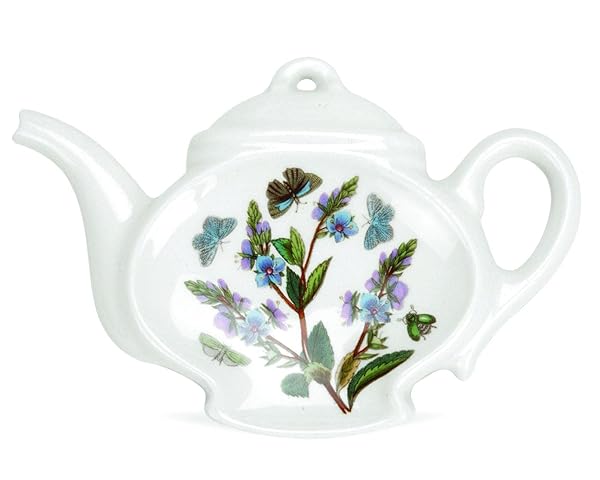 Portmeirion Portmeirion Botanic Garden Spoon Rest - Teapot-Shaped, Floral Earthenware, Dishwasher Safe, Perfect for Farmhouse Kitchens