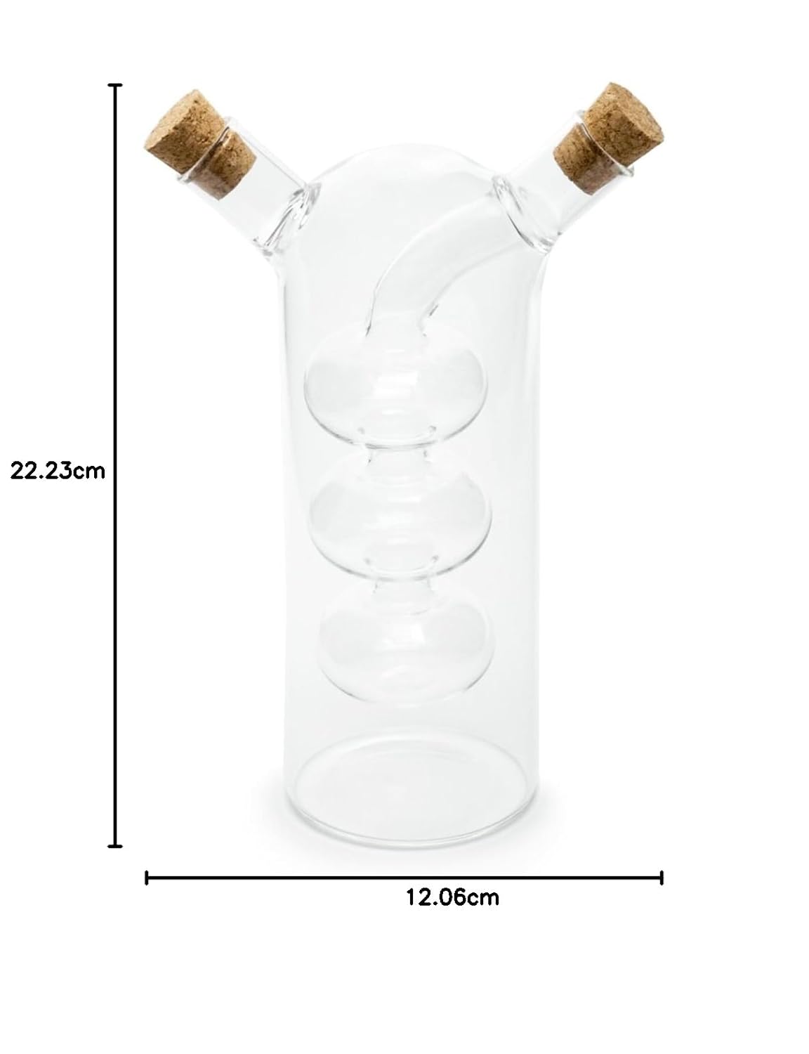 Fox Run Fox Run 7053 Clear Bubble Design Oil and Vinegar Bottle for Stylish Kitchen Storage - View 3 of 3