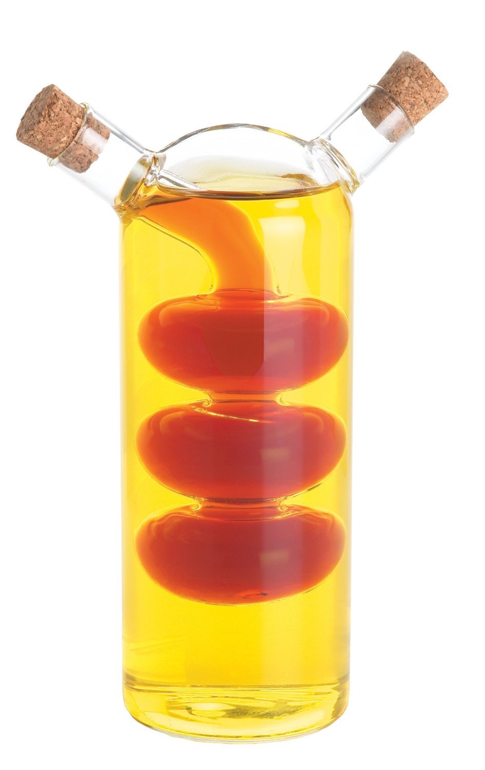 Fox Run 7053 Clear Bubble Design Oil and Vinegar Bottle for Stylish Kitchen Storage