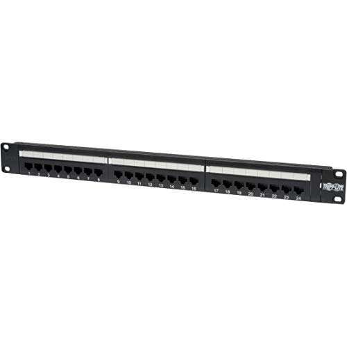Tripp Lite 24-Port 1U Rackmount Cat6 Patch Panel 568B - RJ45 Ethernet N252-024 for Efficient Networking