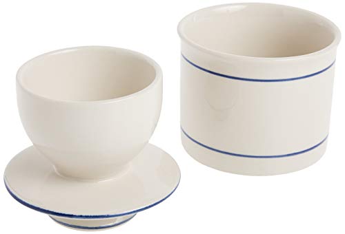 Norpro Norpro Glazed Stoneware Butter Keeper in White - Perfect for Fresh Butter Storage