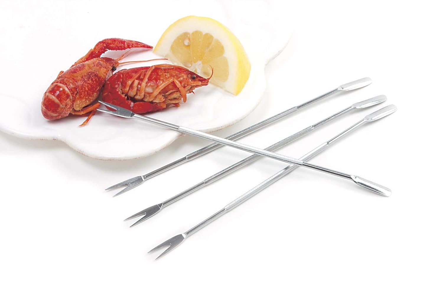 Norpro Norpro Stainless Steel Seafood Forks 6.75 Inch Set of 4 for Easy Shellfish Eating - View 4 of 9