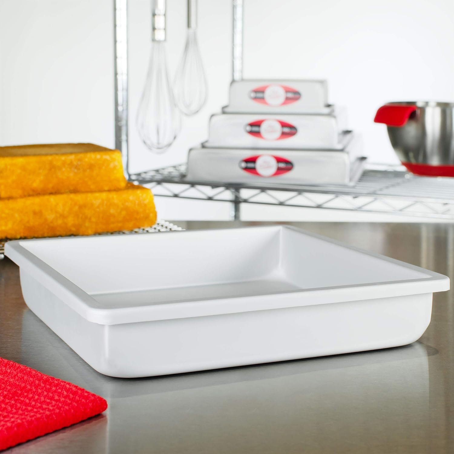 Fat Daddio's Fat Daddio's 10x2 Inch Anodized Aluminum Square Cake Pan for Perfect Baking - View 4 of 9