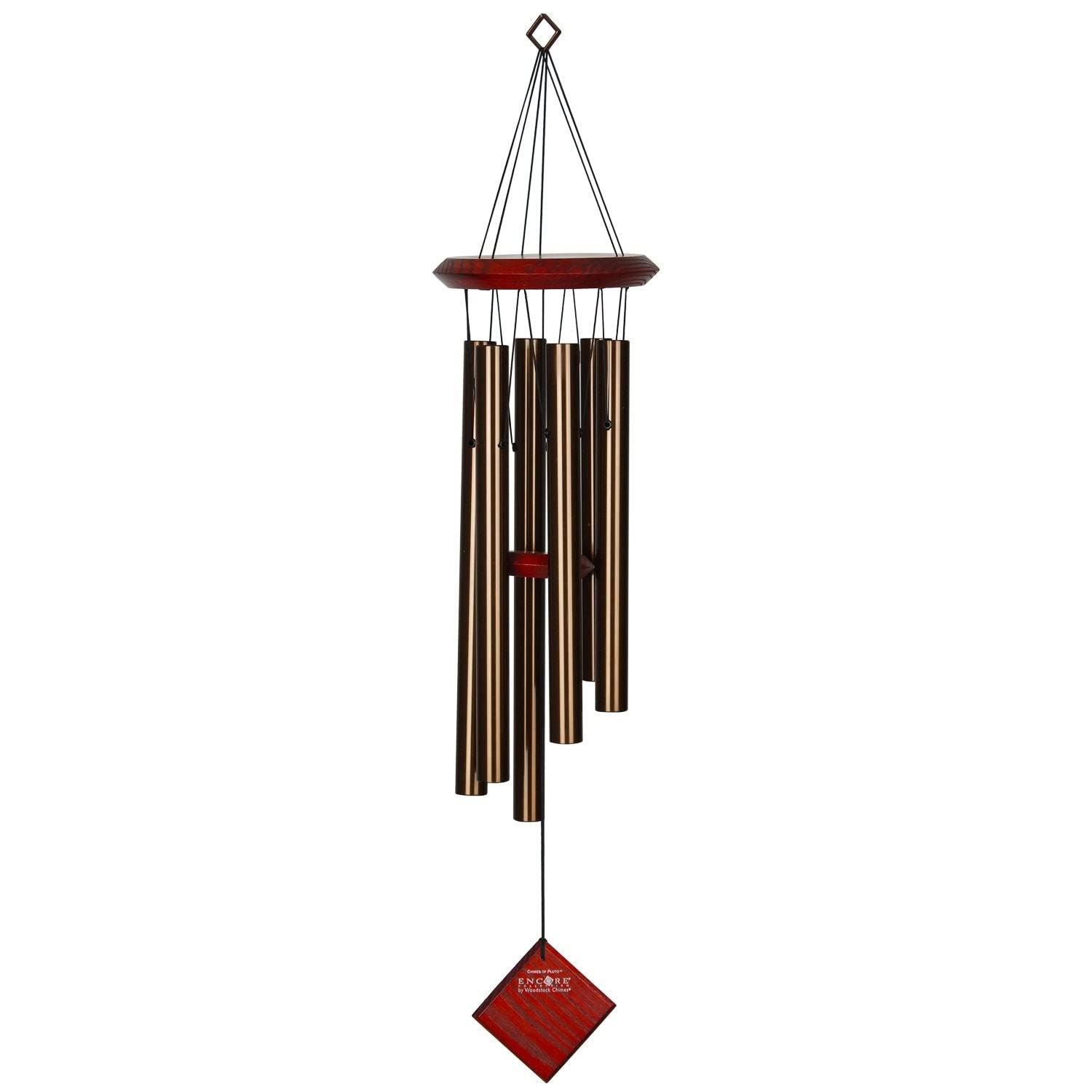 Woodstock Chimes "Woodstock Pluto Wind Chimes - 27" Bronze Outdoor Decor for Garden, Patio & Porch | Light Sound Encore Collection"