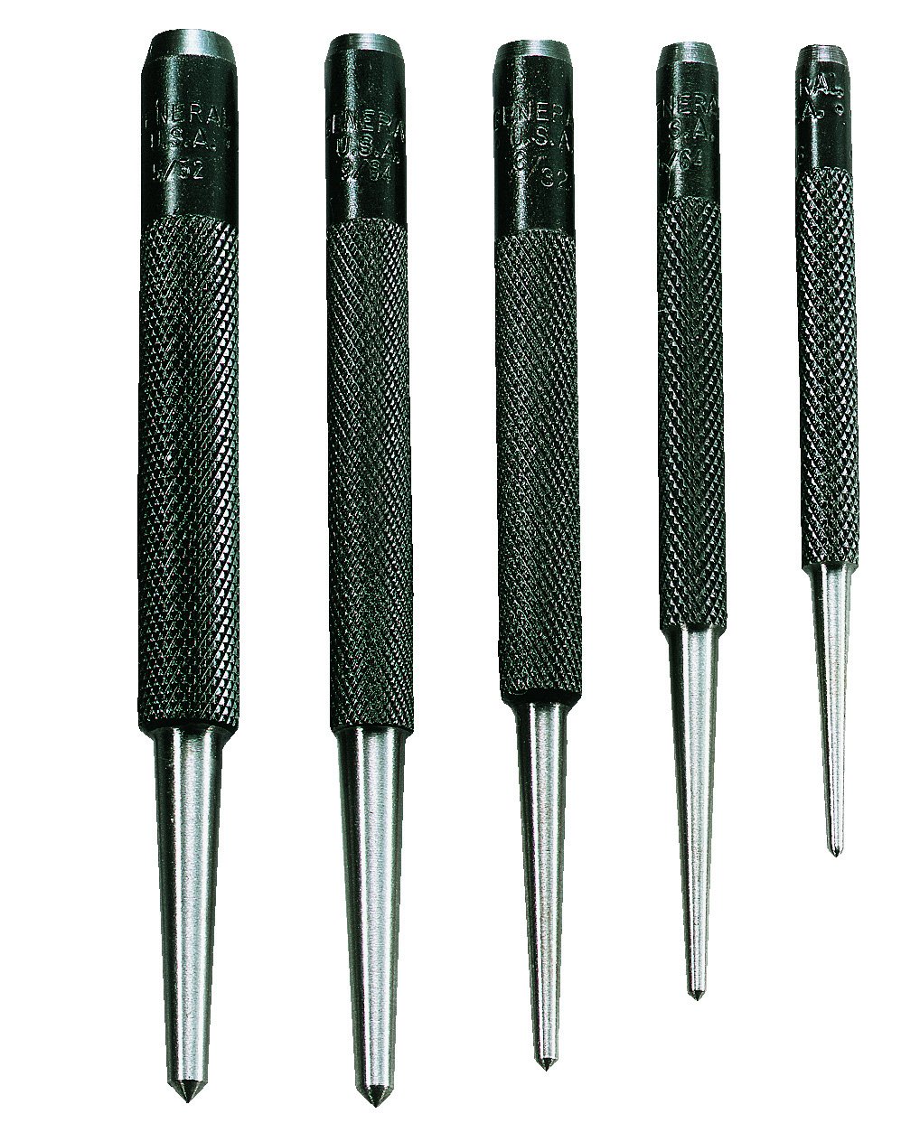 General Tools "General Tools SPC74 Round Shank Center Punch Set of 5 (1/16" to 5/32") - Precision Tool for Accurate Marking"