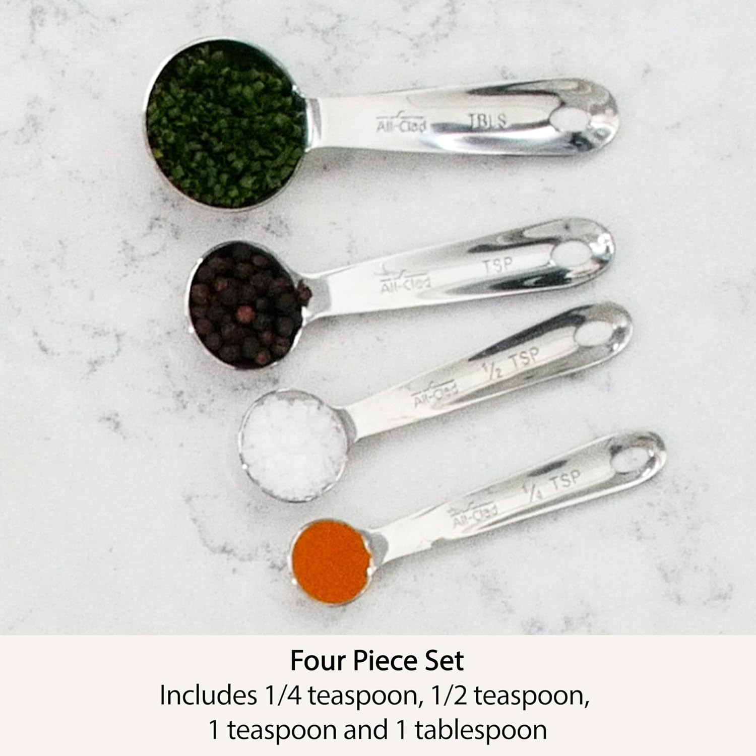 All-Clad All Clad Specialty Stainless Steel Measuring Spoons Kitchen Tools for Accurate Cooking and Baking - View 3 of 6