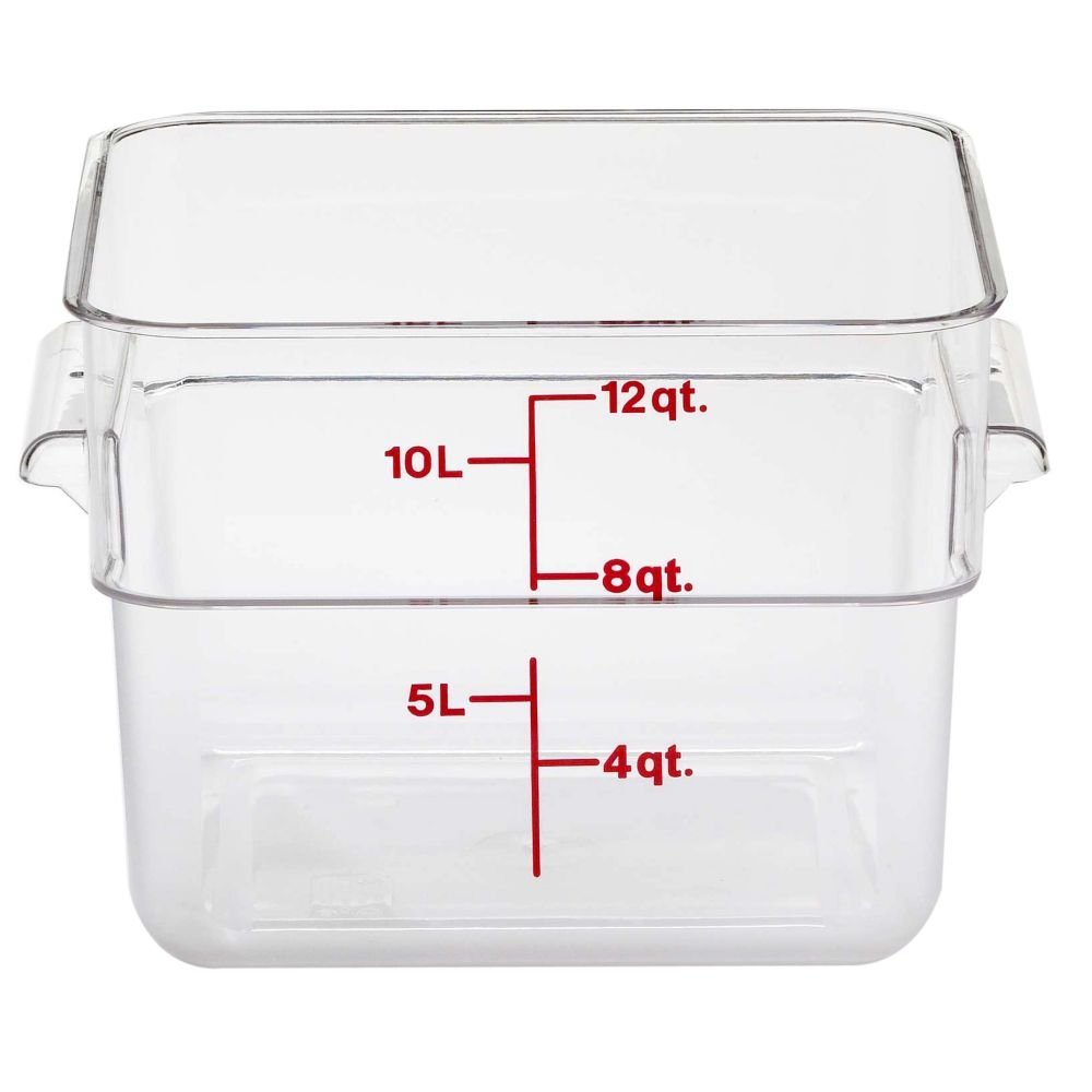 Cambro Cambro 12SFSCW135 Camwear 12 Quart Polycarbonate Square Food Storage Container for Kitchen Organization - View 3 of 6