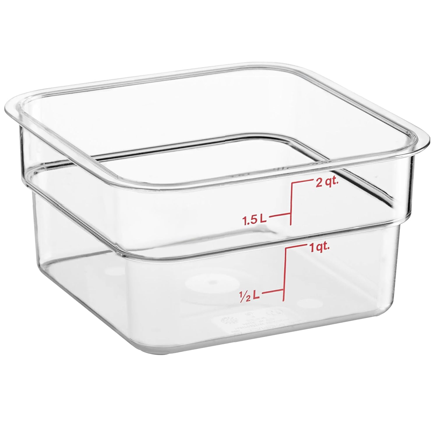Cambro Cambro 12SFSCW135 Camwear 12 Quart Polycarbonate Square Food Storage Container for Kitchen Organization - View 5 of 6