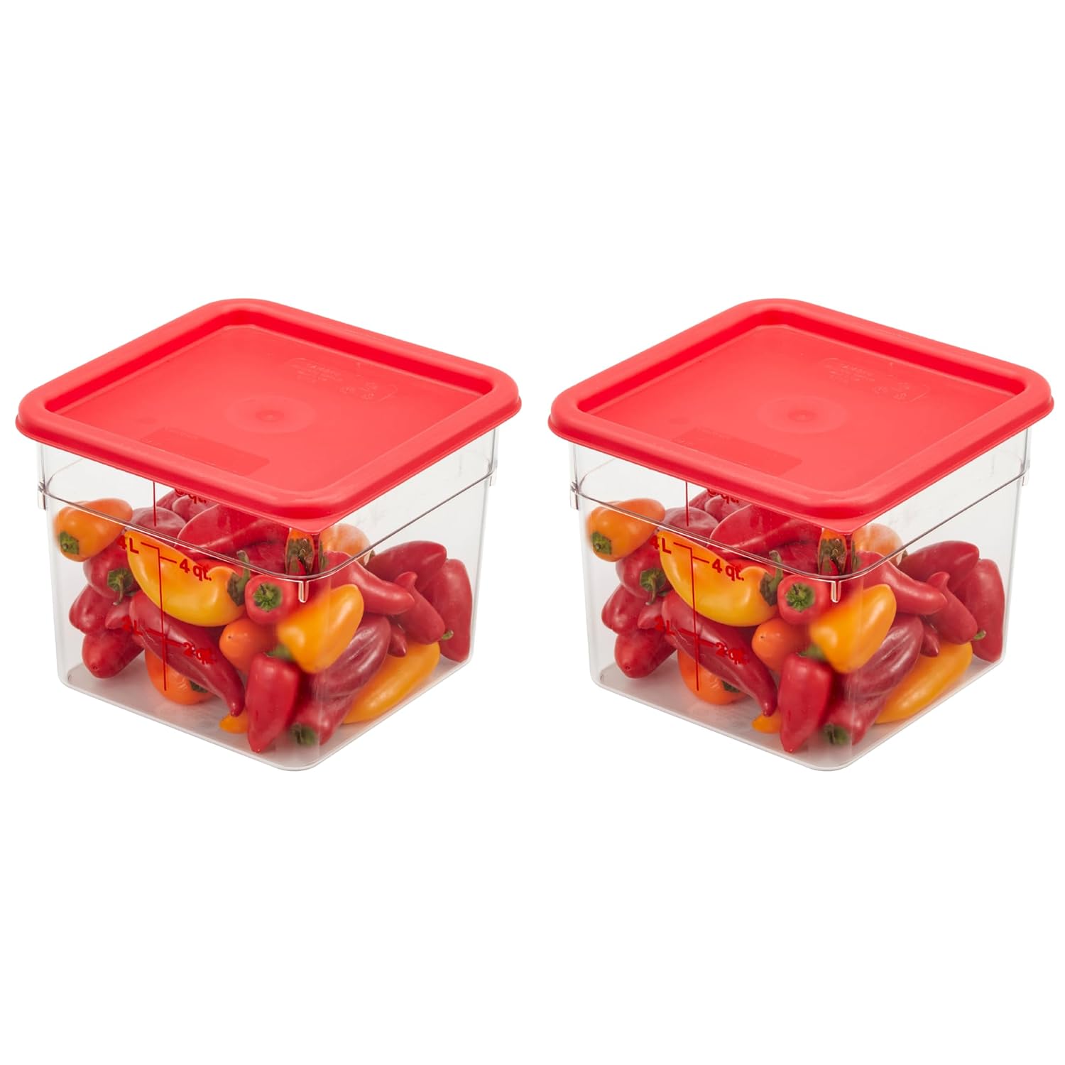 Cambro Cambro 12SFSCW135 Camwear 12 Quart Polycarbonate Square Food Storage Container for Kitchen Organization - View 6 of 6