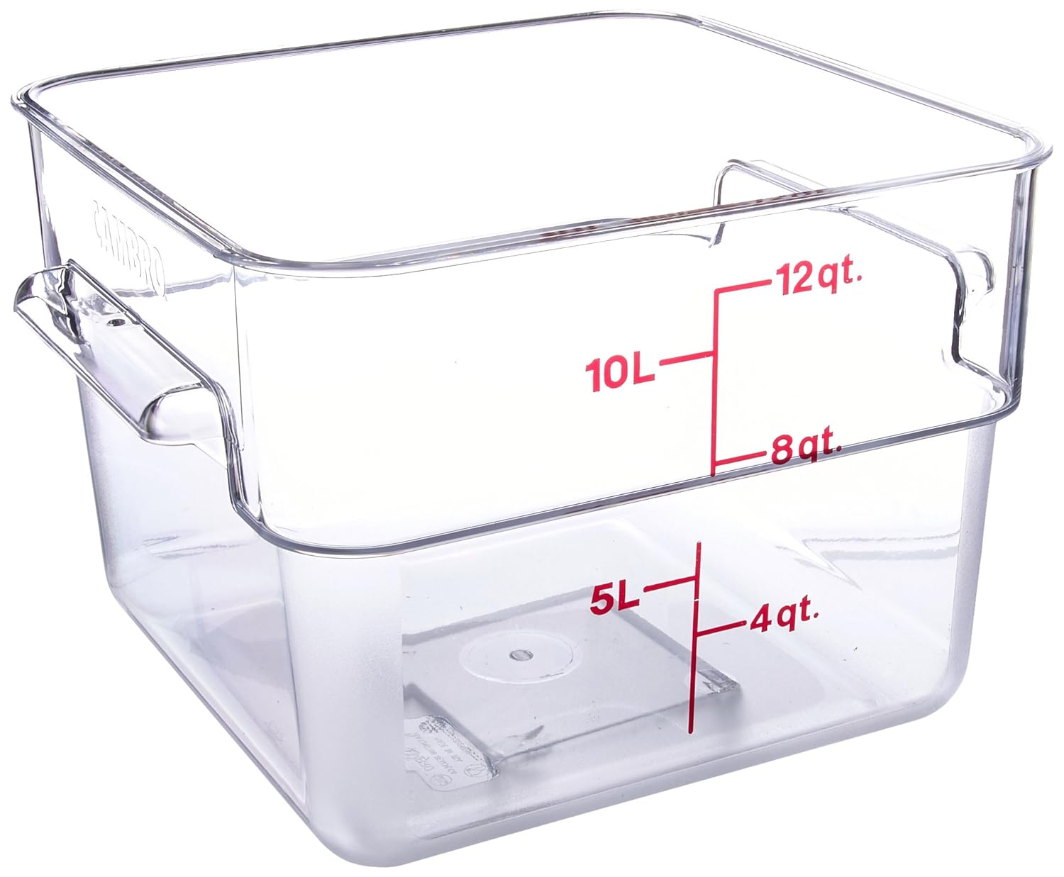Cambro Cambro 12SFSCW135 Camwear 12 Quart Polycarbonate Square Food Storage Container for Kitchen Organization