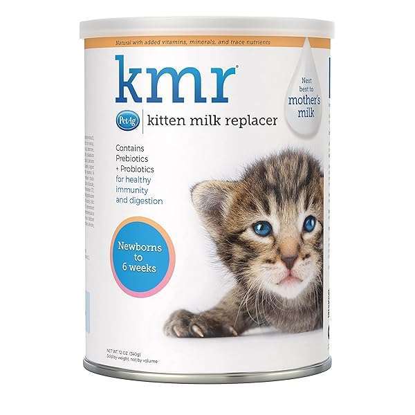 PetAg Pet-Ag KMR Kitten Milk Replacer Powder - Nutrient-Rich Formula for Newborn Kittens, Easy to Digest & Packed with Probiotics