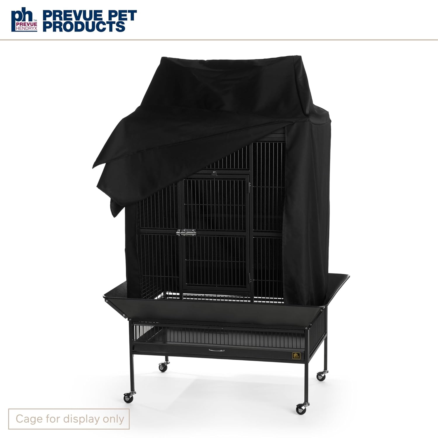 PH Prevue Hendryx Prevue Pet Products Large Bird Cage Cover 12505 Black 36 L x 24 W x 49 H Ideal for Bird Owners - View 4 of 9
