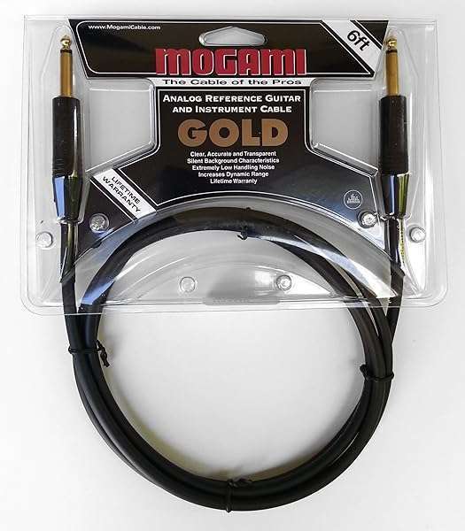 Mogami Buy Mogami Gold Instrument 06 Guitar Patch Cable - 6ft High-Quality Sound - View 4 of 5