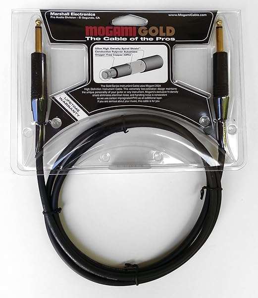 Mogami Buy Mogami Gold Instrument 06 Guitar Patch Cable - 6ft High-Quality Sound - View 5 of 5