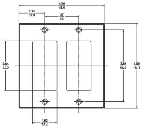 Leviton Leviton R04-80409-00E Double Gang Wall Plate - Durable, Stylish & Easy to Install - View 4 of 4