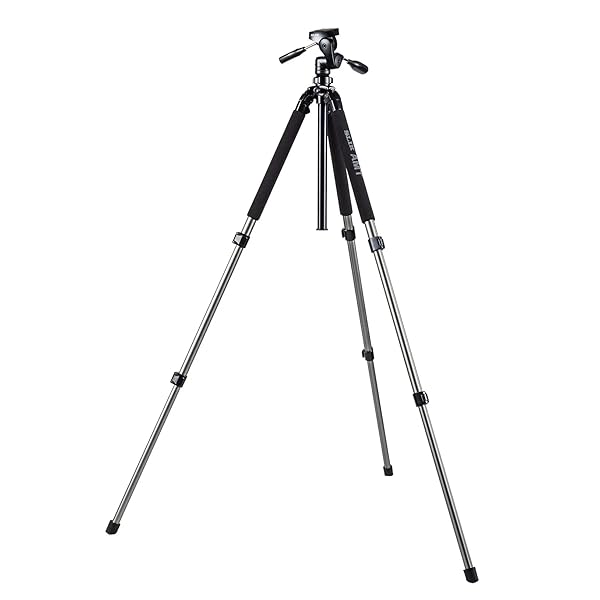 SLIK SLIK Pro 700 DX Tripod with 700DX 3-Way, Pan-and-Tilt Head - Titanium - View 4 of 11