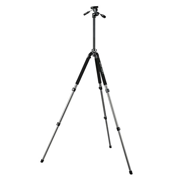 SLIK SLIK Pro 700 DX Tripod with 700DX 3-Way, Pan-and-Tilt Head - Titanium - View 5 of 11