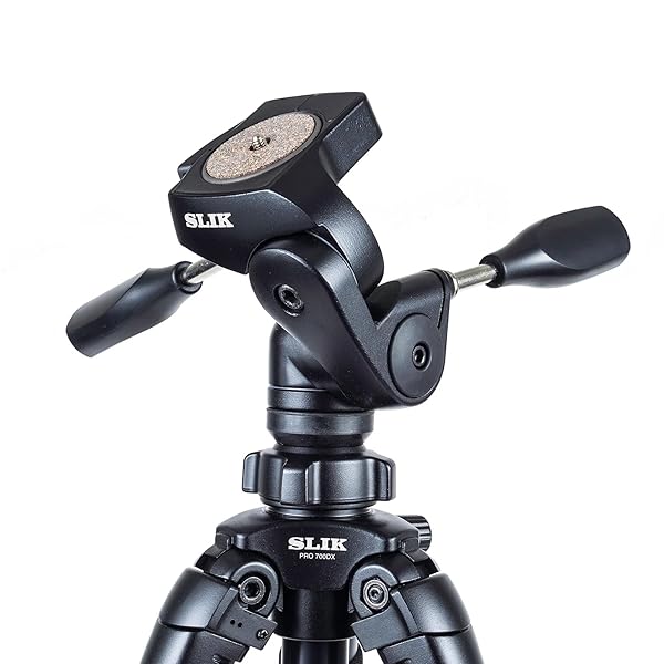 SLIK SLIK Pro 700 DX Tripod with 700DX 3-Way, Pan-and-Tilt Head - Titanium - View 9 of 11