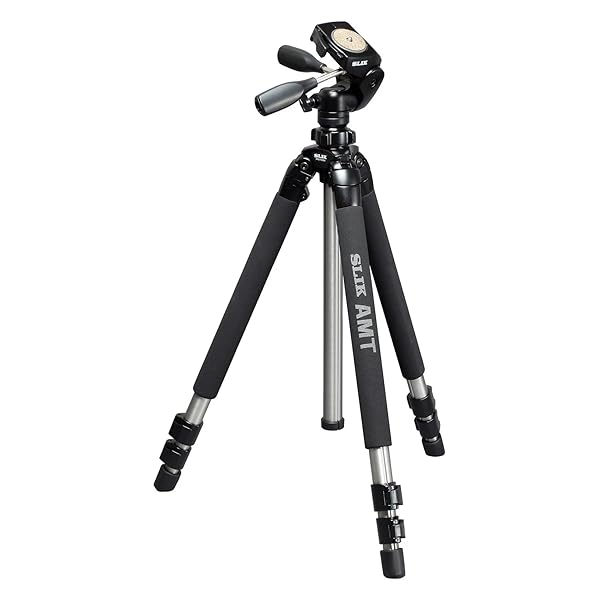 SLIK SLIK Pro 700 DX Tripod with 700DX 3-Way, Pan-and-Tilt Head - Titanium - View 2 of 11