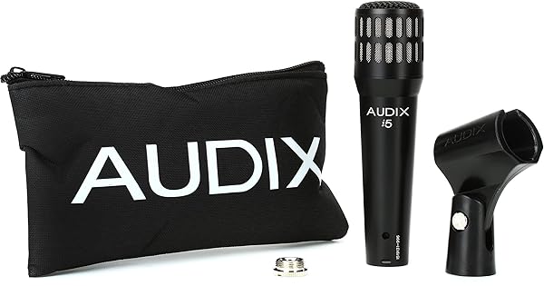 AUDIX Audix i5 Dynamic Microphone: Best Snare & Guitar Amp Mic for Pro Sound - Black - View 3 of 7