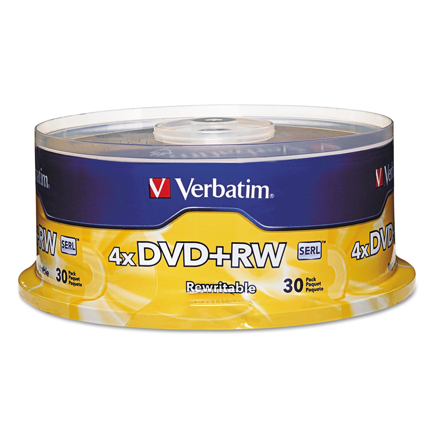 Verbatim DVD+RW 4.7GB 4X Blank Discs - 30 Pack Spindle for High-Quality Recording
