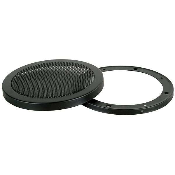Parts Express 8-Inch Black Steel Mesh Speaker Grill - Durable 2-Piece Design for Enhanced Sound Protection - View 2 of 2