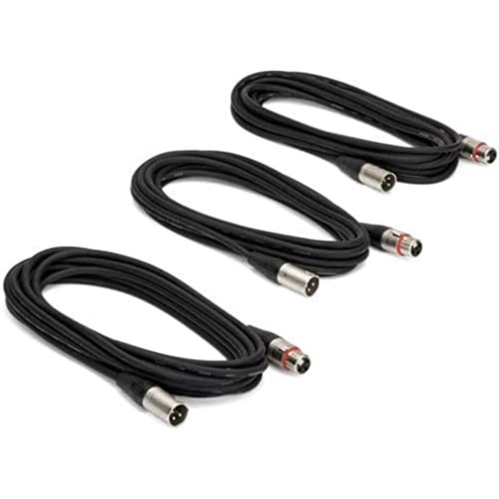 Samson 18 Foot Mic Cable 3 Pack MC18 High Quality Audio Cables for Professional Use