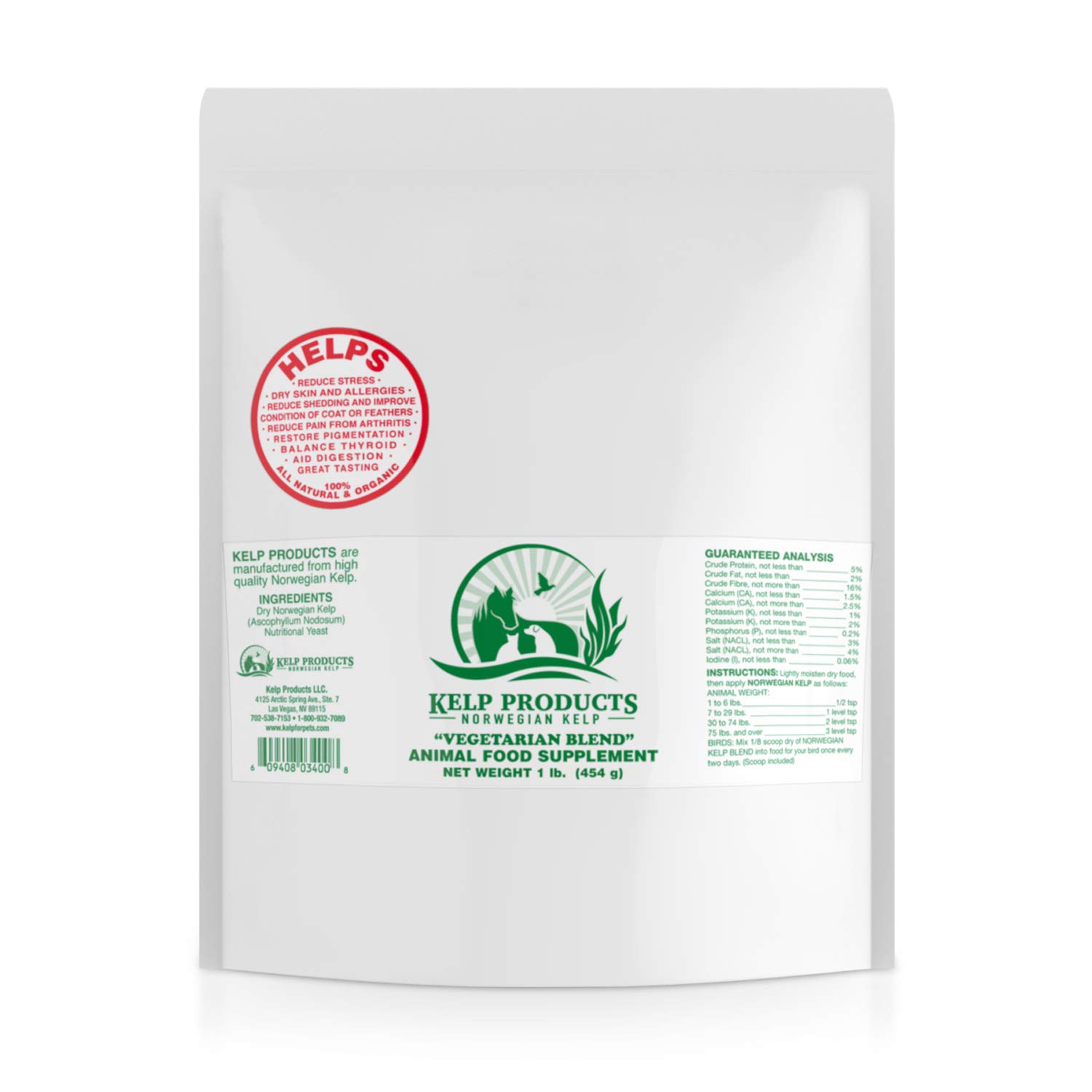 Kelp Products of Florida Kelp Products of Florida Norwegian Kelp Vegetarian Blend 1 Pound for Health and Wellness