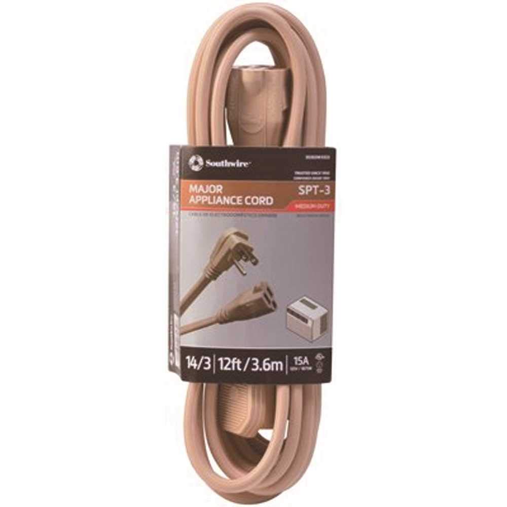 Southwire Buy Coleman Cable 3535 14/3 12-Foot Beige Extension Cord - Durable General-Use Appliance Power Solution
