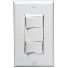 Leviton 1754-W Decora Dual Rocker Switch: Stylish White Combination for Home Lighting
