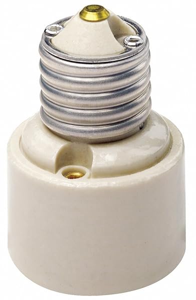 Leviton Leviton 2005 001-0-000 Socket Adapter: 660W, 250V, Medium Base for Incandescent Bulbs - White