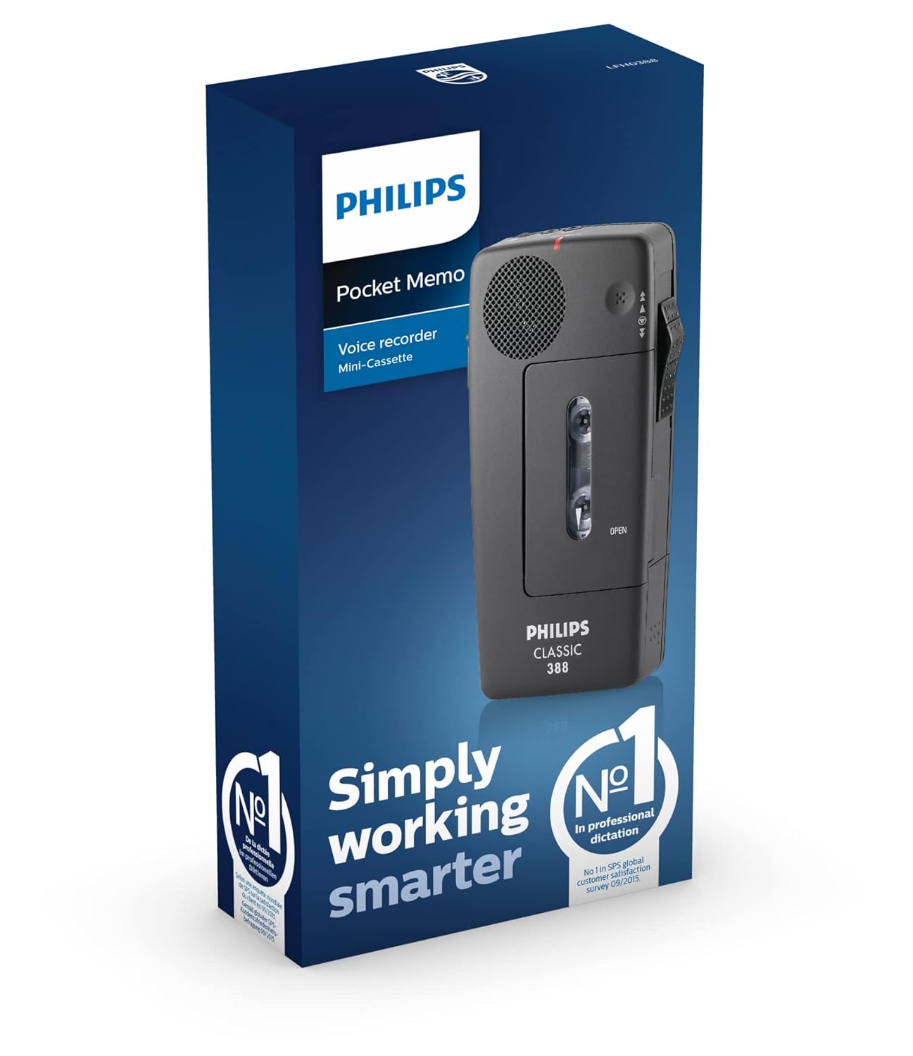 Philips Philips LFH0388 Professional Pocket Memo Black Compact Voice Recorder for Efficient Note Taking - View 5 of 6