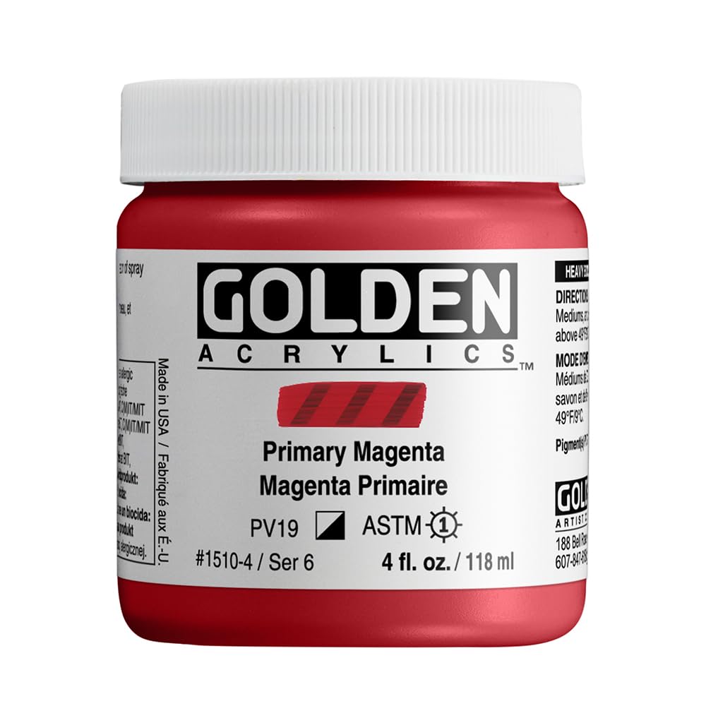 GOLDEN Buy GOLDEN Heavy Body Acrylics - Primary Magenta 4 oz | Professional Semi-Opaque Paint